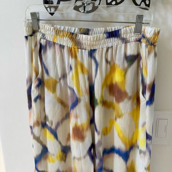 ba&sh FIPAN Printed Palazzo Wide Leg Pants 10 NWOT - Picture 6 of 15